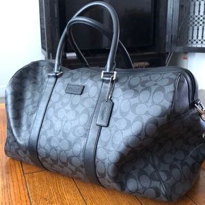 Black and Grey Coach Duffle Bag gentle used